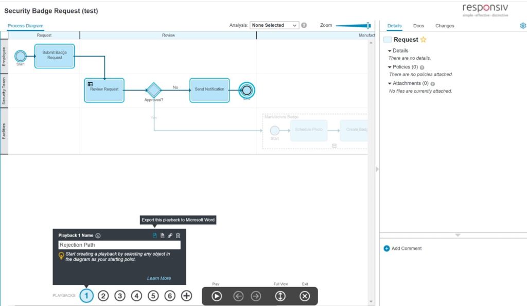 Blueworks Live Playback