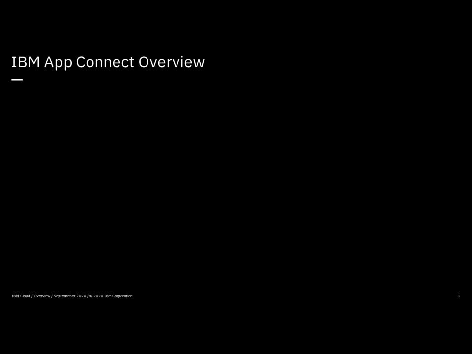 IBM App Connect Overview