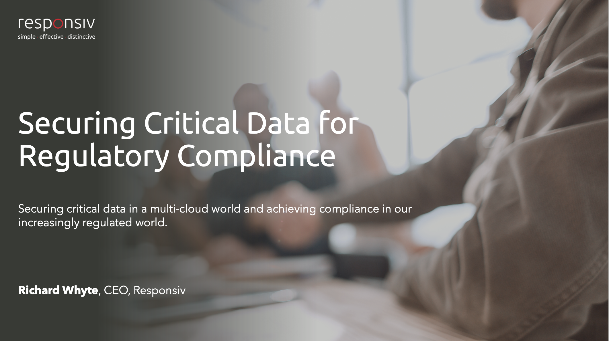 Securing critical data for regulatory compliance presentation
